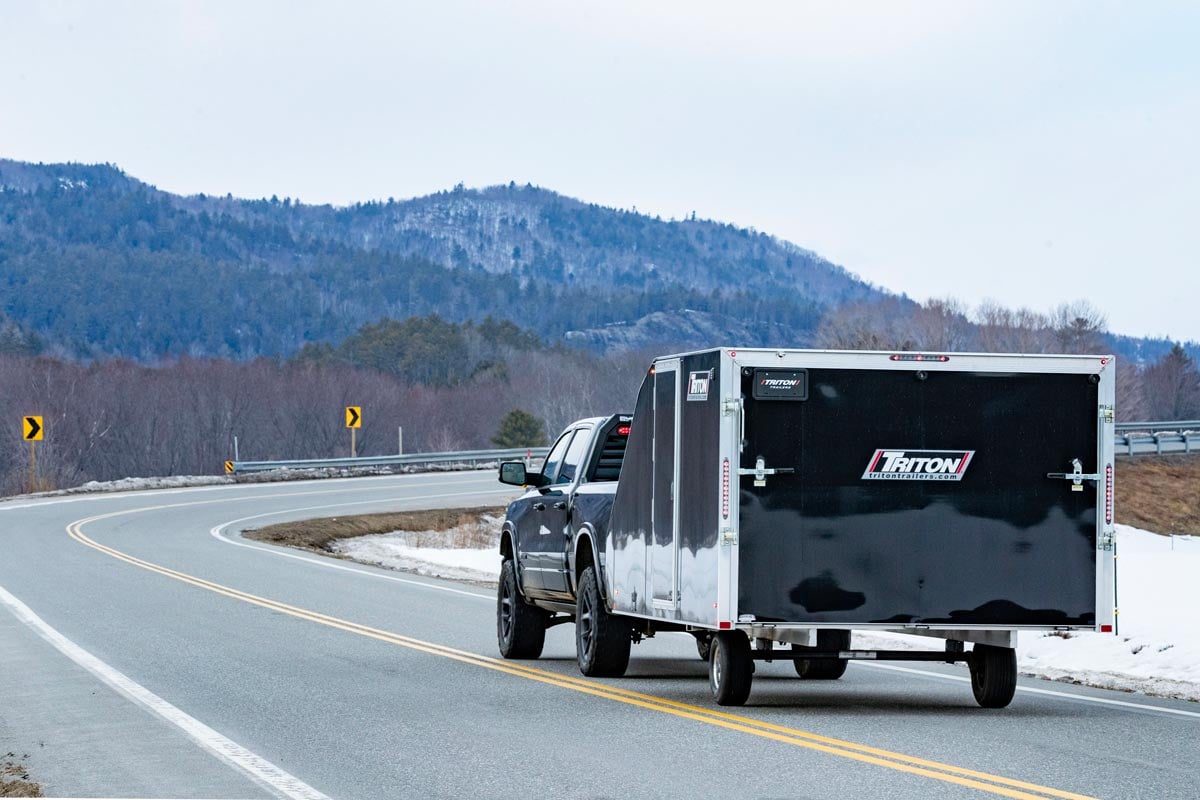 Triton Black TC Series Driving Down the Road